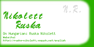 nikolett ruska business card